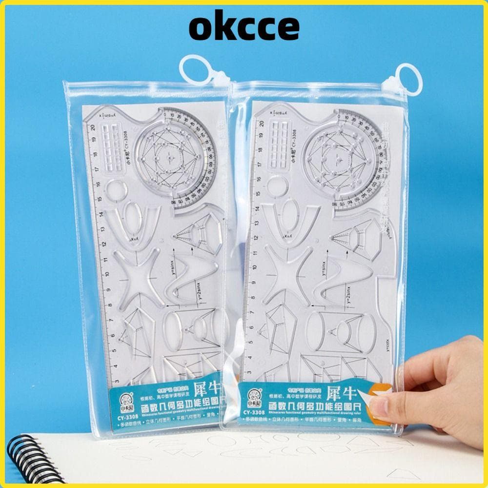 OKCCE Transferidor Multi-Função Criativo Papelaria Estudantes Escola Material De Escritório Desenho Geométrico