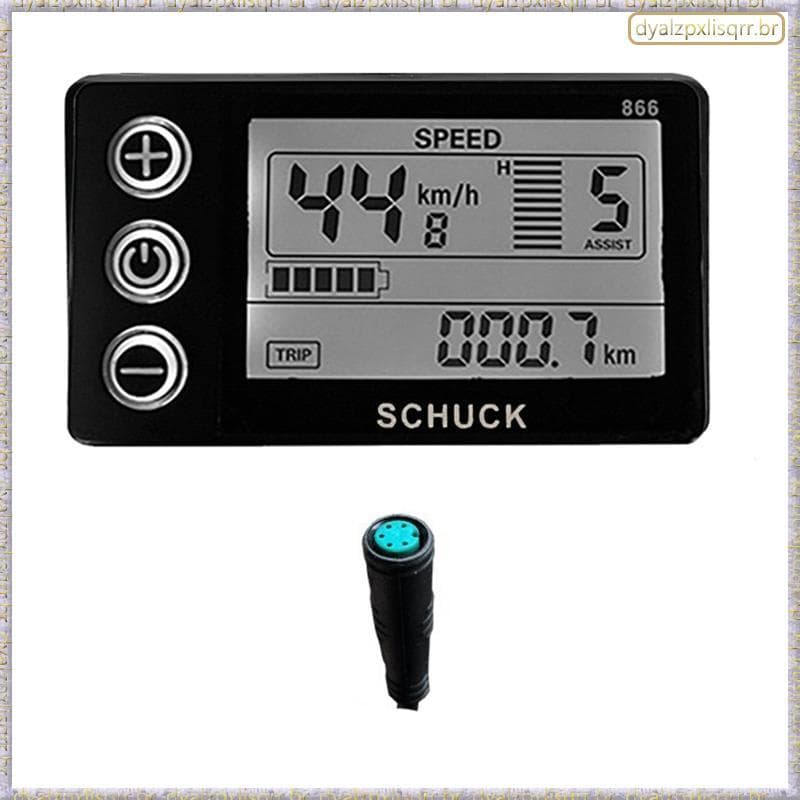 [Mfsp] Ebike S866 Display LCD Medidor De Bicicleta Elétrica 24V 36V 48V Painel De Controle Com Plugue À Prova D'água Par