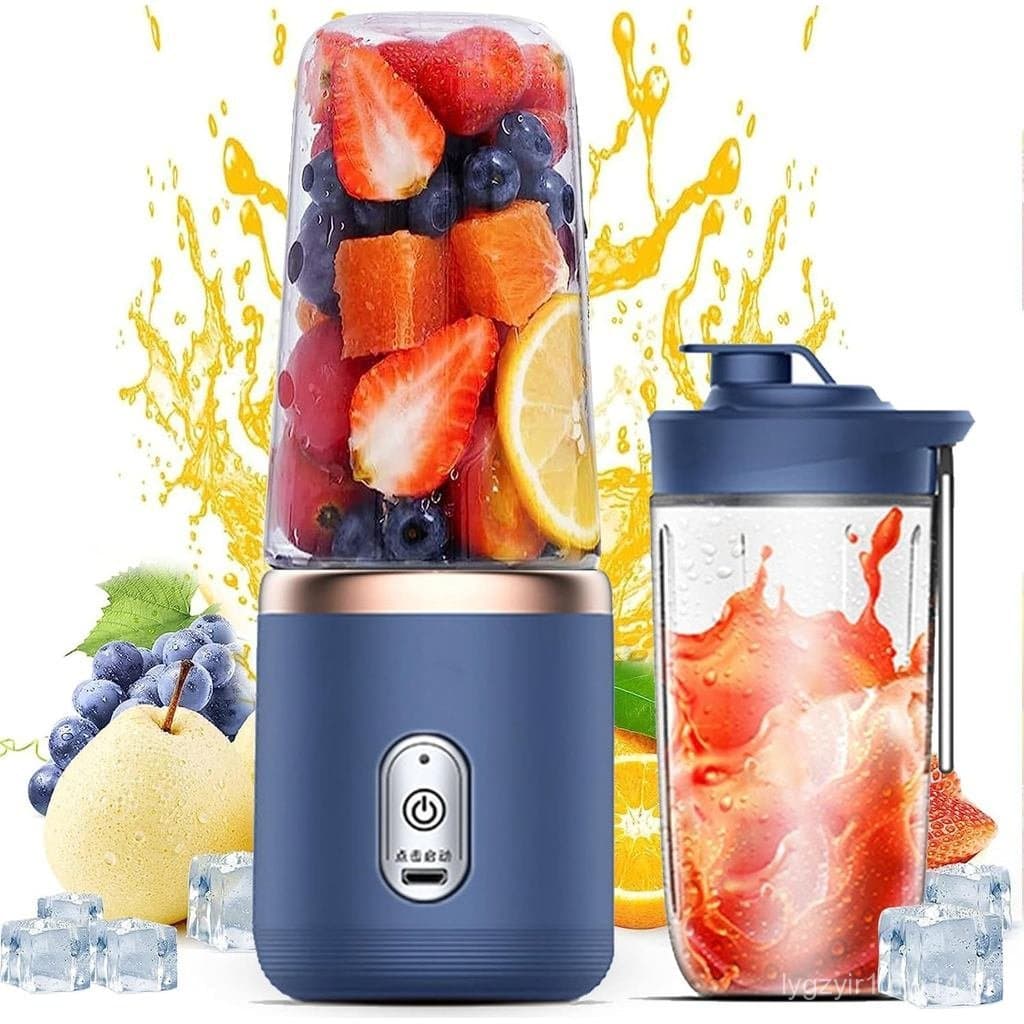 Liquidificador Portátil, Liquidificador Pessoal Recarregável por USB, Mini Liquidificador para Shakes e Smoothies, Copo