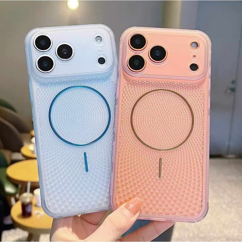 PC Hard Shell Dissipação De Calor Sucção Magnética Caso De Telefone Para IPhone 13 14 15 16 17 Pro Max Capa À Prova De C