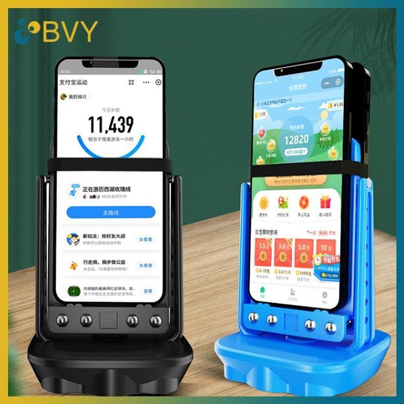 BVY Balanço Automático Shake Telefone Wiggler Dispositivo Registro Passo Artefato Movimento Escova Pedômetro Titular Sup