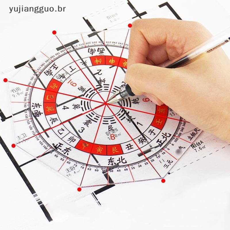 # Novo Régua Luopan De Alta Precisão Plástico Feng Shui Masterpass Ferramenta De Medição Casa De Construção Suprimentos