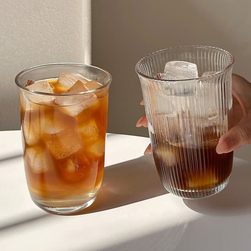 Copo de Vidro para Café Americano 350ml | Caneca Transparente Resistente ao Calor | Bebidas Geladas Leite Sucos