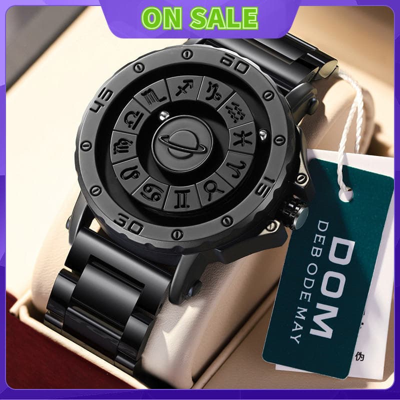 DOM Black Technology Constellation Magnetic Suspensão Magnética relógio masculino impermeável M - 1733