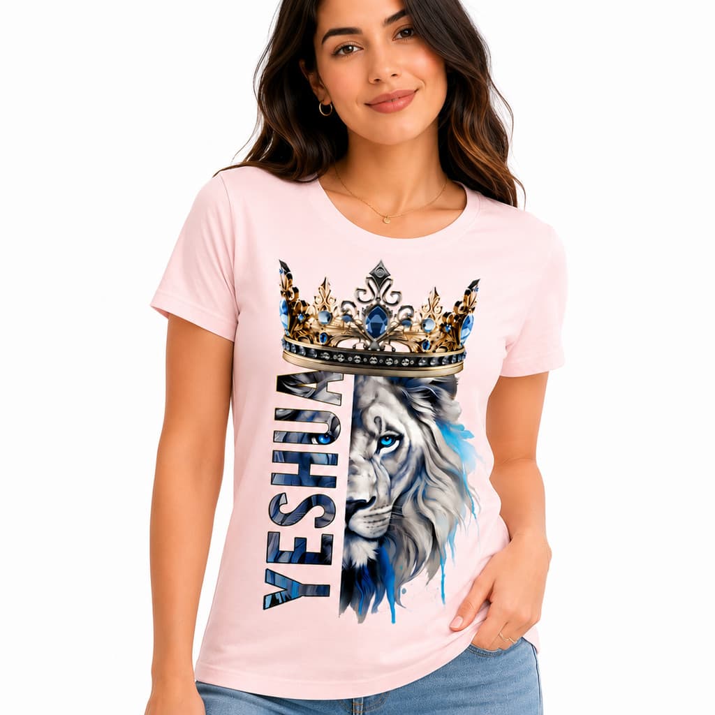Camisa Camiseta Cristã Gospel Evangélica Yeshua Leão Unissex Tecido Premium Algodão