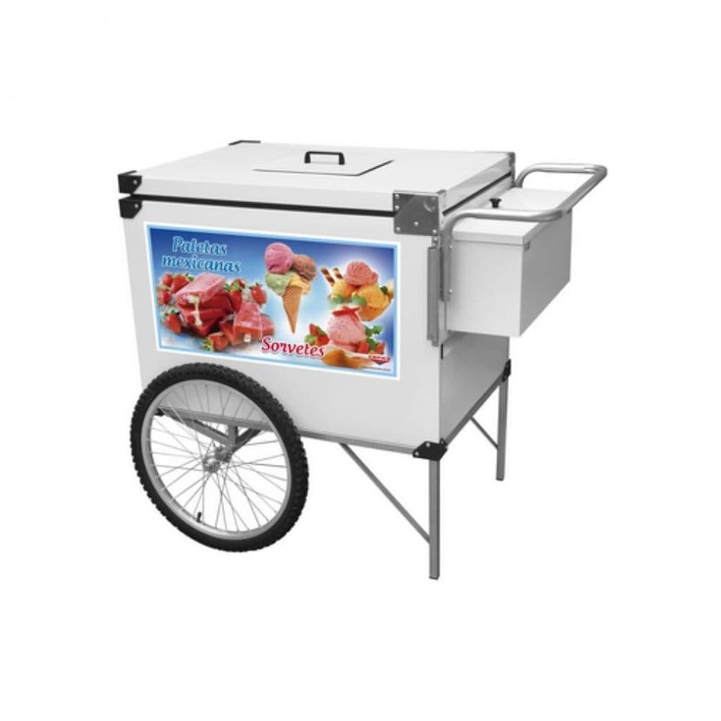 Carrinho de Sorvete e Paletas Mexicanas com Guarda-Sol Cefaz
