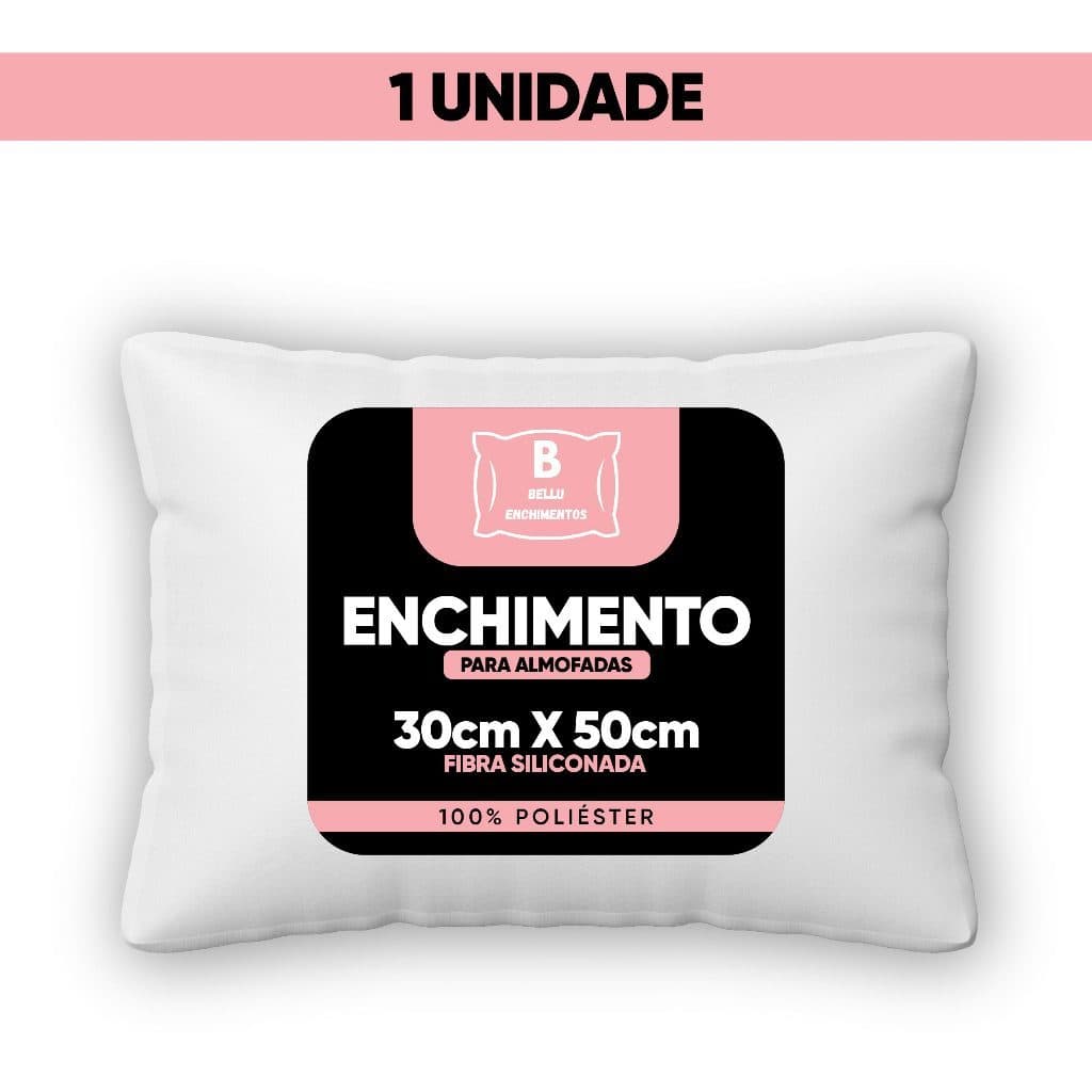 Refil de Enchimento para Almofada Baguete 30x50 cm com Fibra Siliconada