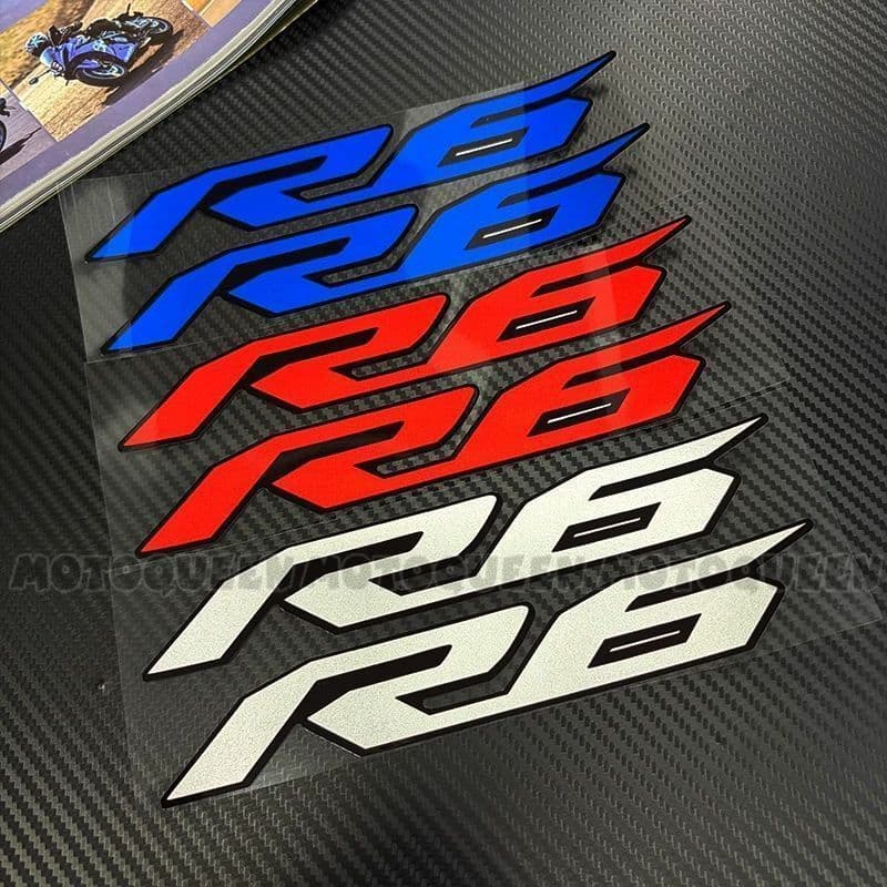 Kit Adesivo Refletivo Yamaha YZF-R6 Carenagem Tanque Lateral Racing Impermeável Personalizado