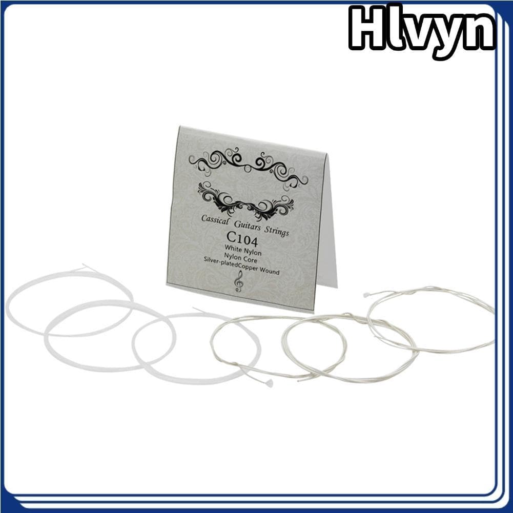 Cordas para violão clássico acústico Hlvyn-br Nylon banhado a prata em liga de cobre enrolada 6 unidades / conjunto