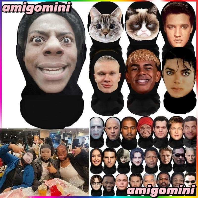 Máscaras Faciais De Celebridades Cosplay 3D – Engraçadas , Transparentes , Respiráveis E Divertidas