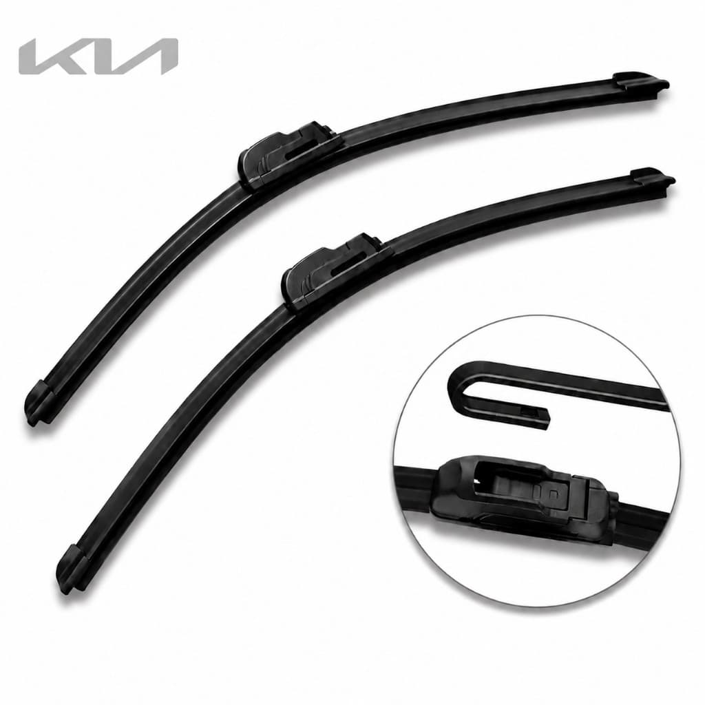 Par Palhetas Limpador Para-brisa Silicone Limpeza Silenciosa Modelos Kia