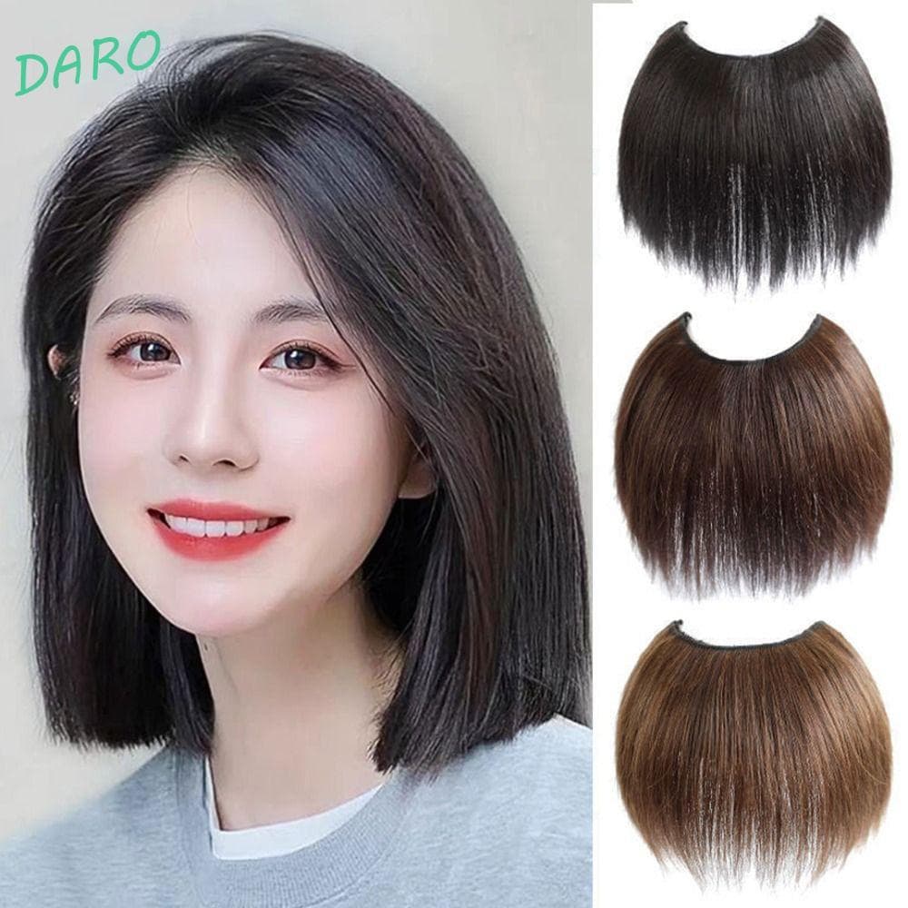 Dara Extensão Reta Curta , Meia Peruca Fofa Sem Costura Em Forma De U , Almofadas De Cabelo Falsas Invisíveis Sintéticas