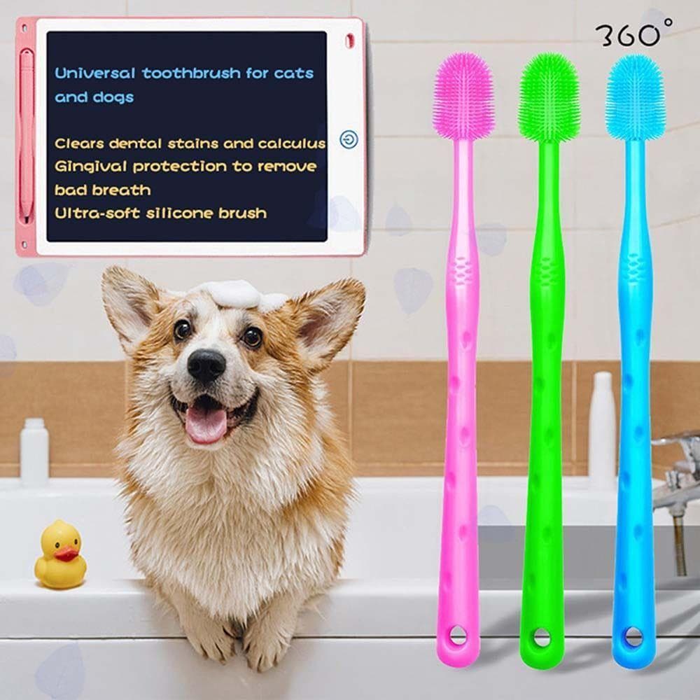 Escova De Dentes Para Gatos , Limpeza De Boca Animais De Estimação , Cerdas De Silicone Super Macias De Tamanho Pequeno