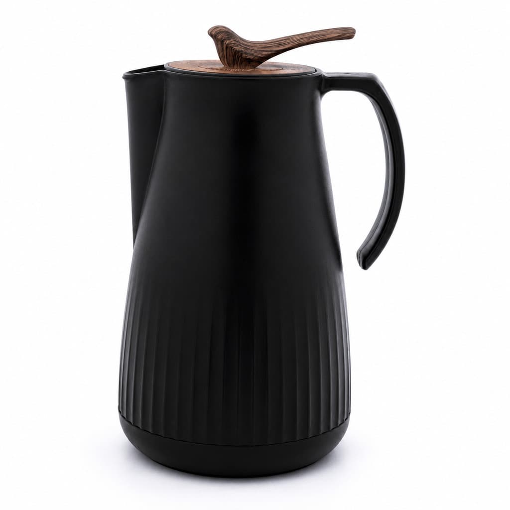 Garrafa Térmica Para Café Chá Bird Bourbon Preta 1 Litro - Inga Imports