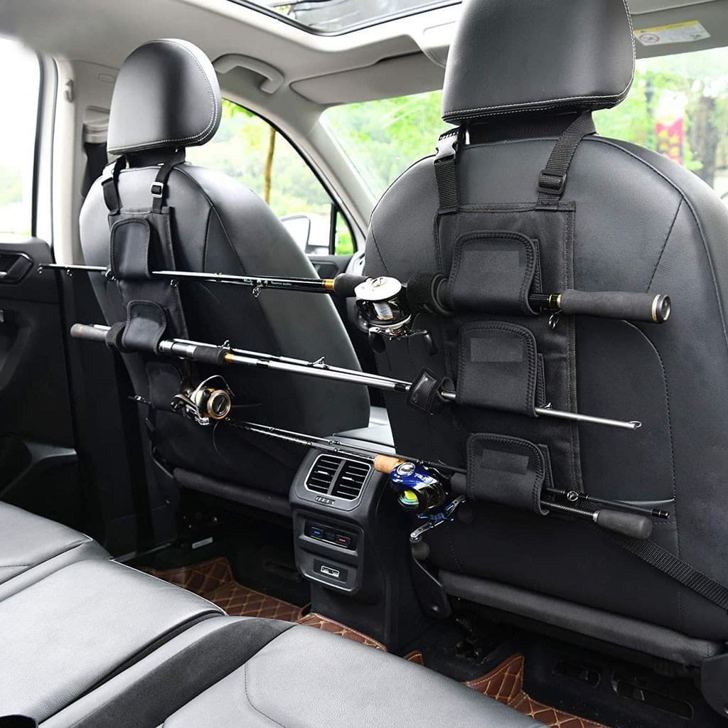 Novo produto Acessórios para artes de pesca Bolsa de armazenamento para vara de pesca de carro Assento traseiro de veícu