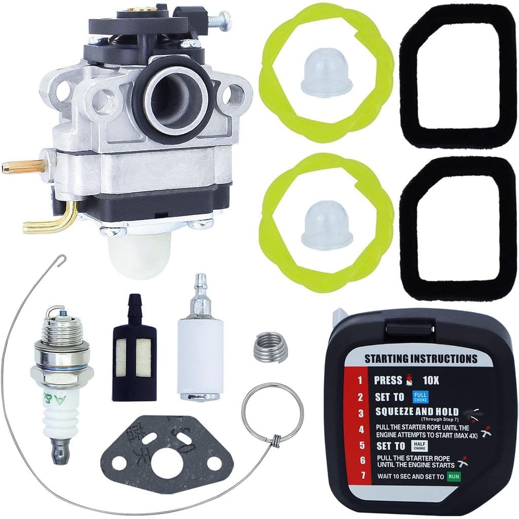 Carburador UT33600B Compatível com Roçadeiras Ryobi Homelite UT33650 UT33650B UT26SSEMC UT26CSL3 26cc, Substitui os Carb
