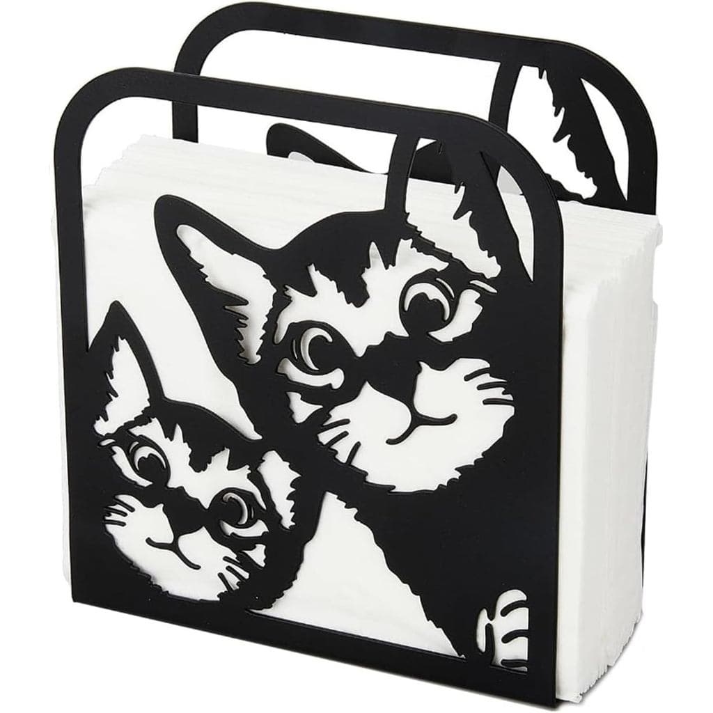 Porta-guardanapos para mesa, Porta-guardanapos de papel em formato de gato, Porta-guardanapos moderno, Porta-lenços para