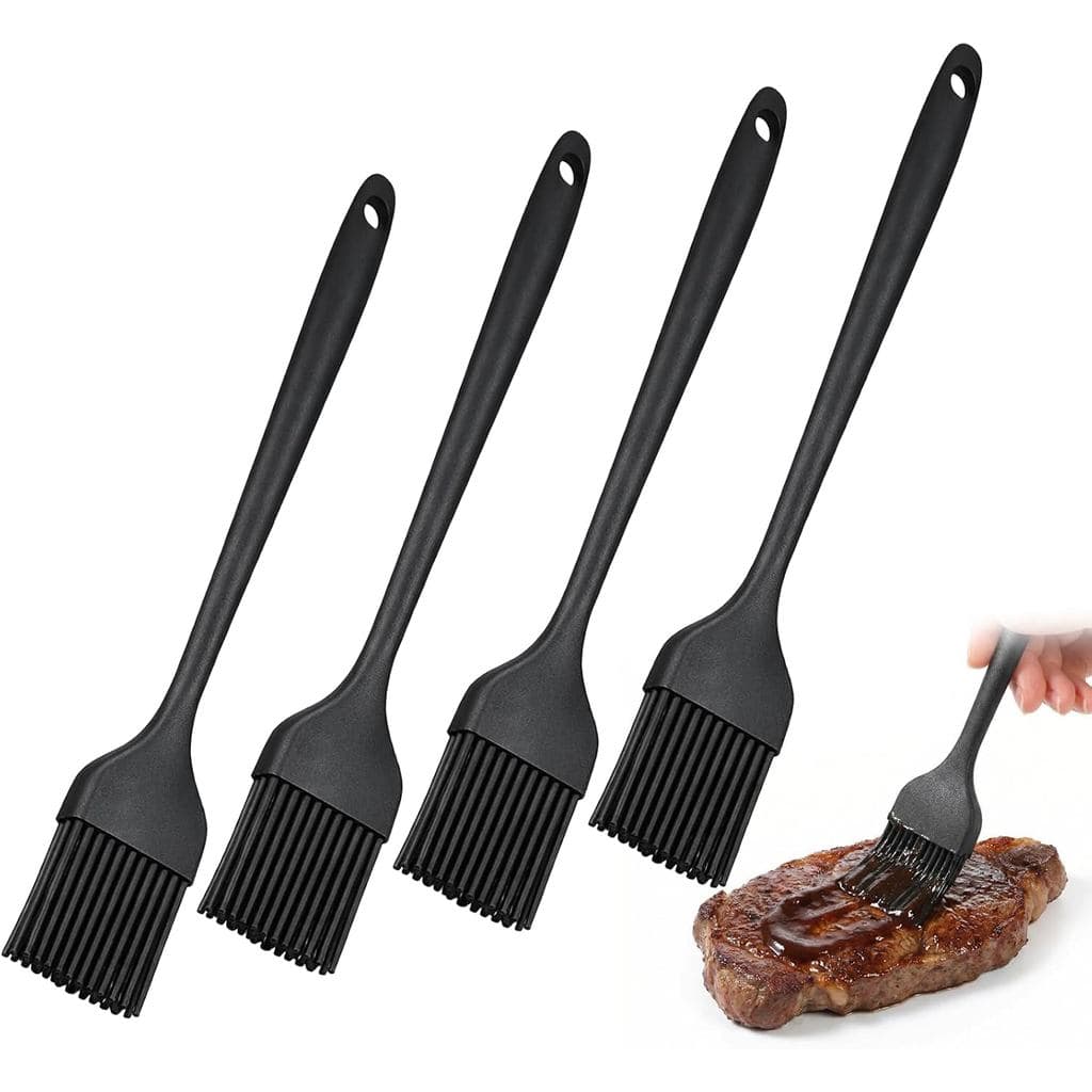 JJUNW 4PCS Pincéis de Silicone para Confeitaria, Pincéis para Untar, Pincel de Cozinha Resistente ao Calor para Cozinhar