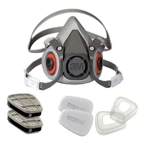 Kit Respirador 3m 6200 Cartucho 6001 Filtro E Retentor