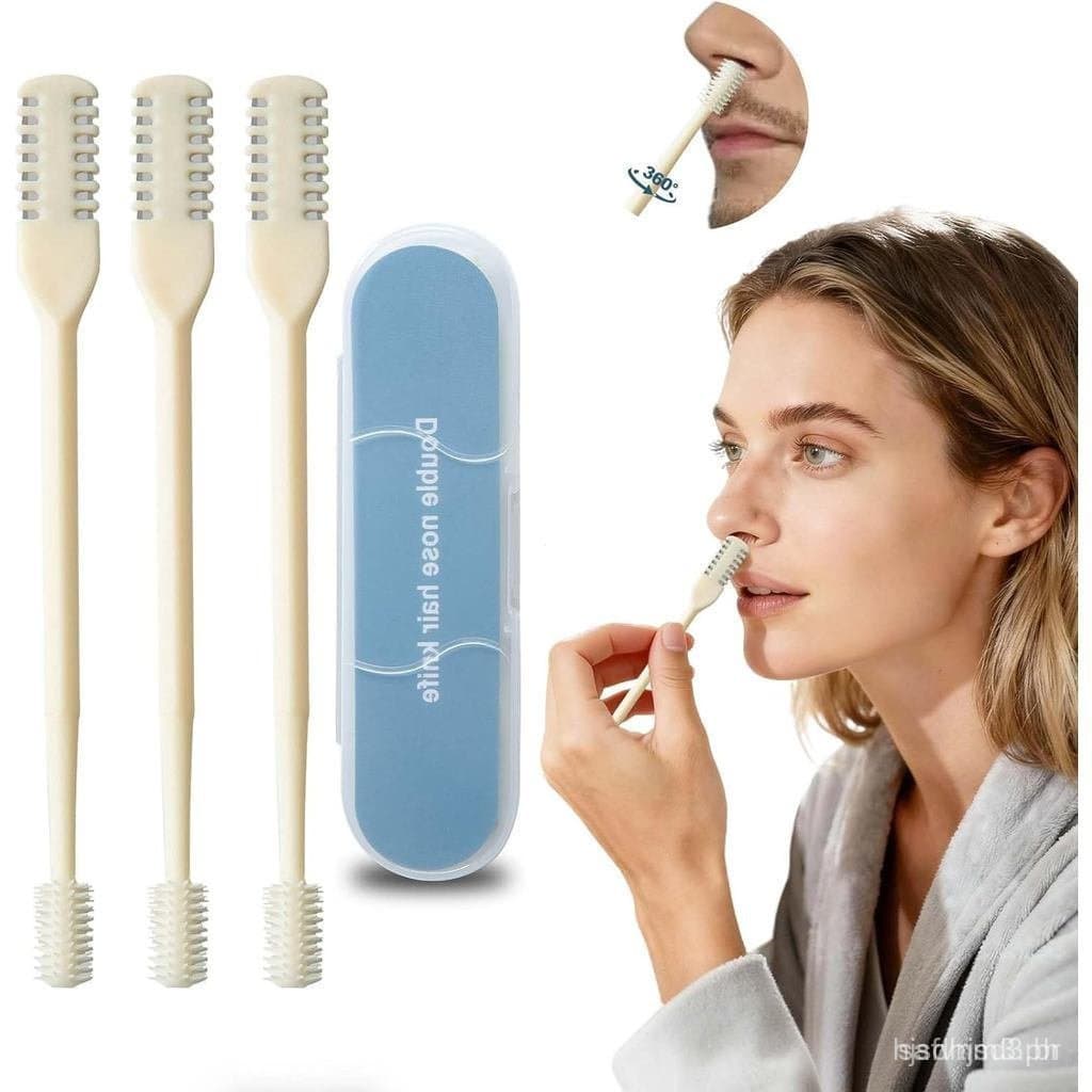 Ferramenta manual portátil com lâminas de aço inoxidável laváveis, aparador de pelos do nariz 360. °     Aparador de c