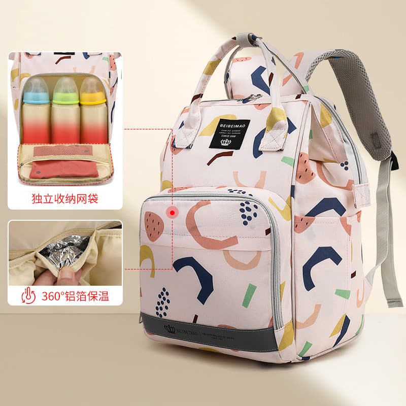 Mochila de maternidade multifuncional de grande capacidade, bolsa elegante, bolsa de ombro dupla para gestantes, bolsa d
