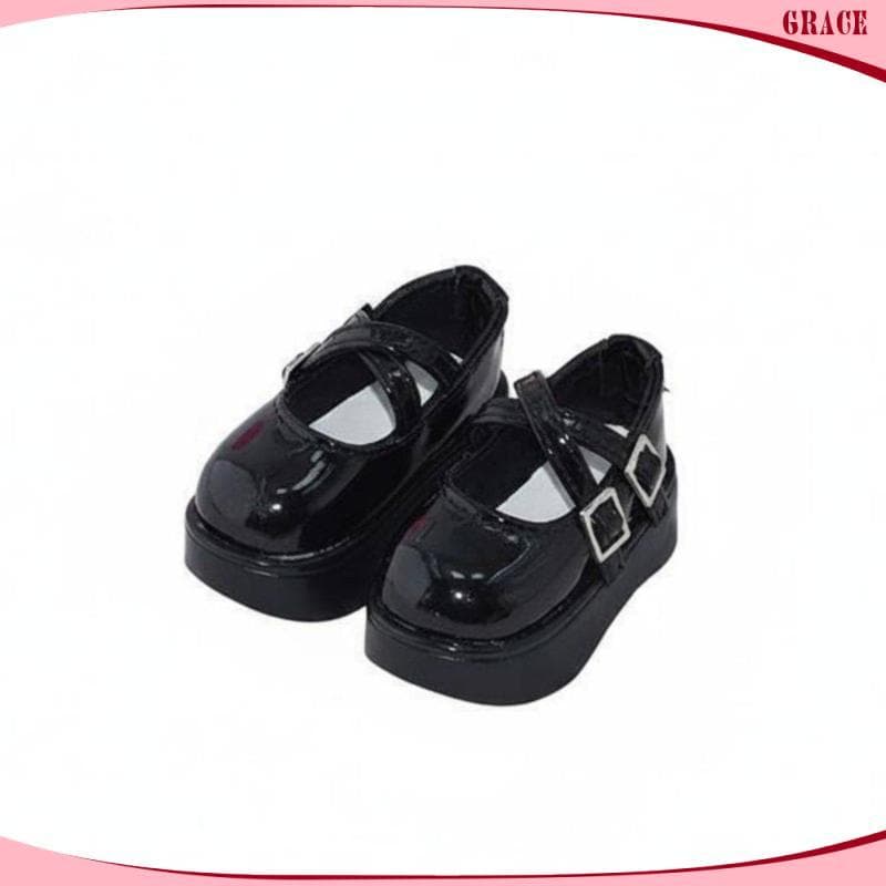 [Grace_sz] Calçado Para Bonecas De Couro PU Com Sola Elevada , Acessórios Da Moda Roupas De Boneca BJD Em Escala 1 4