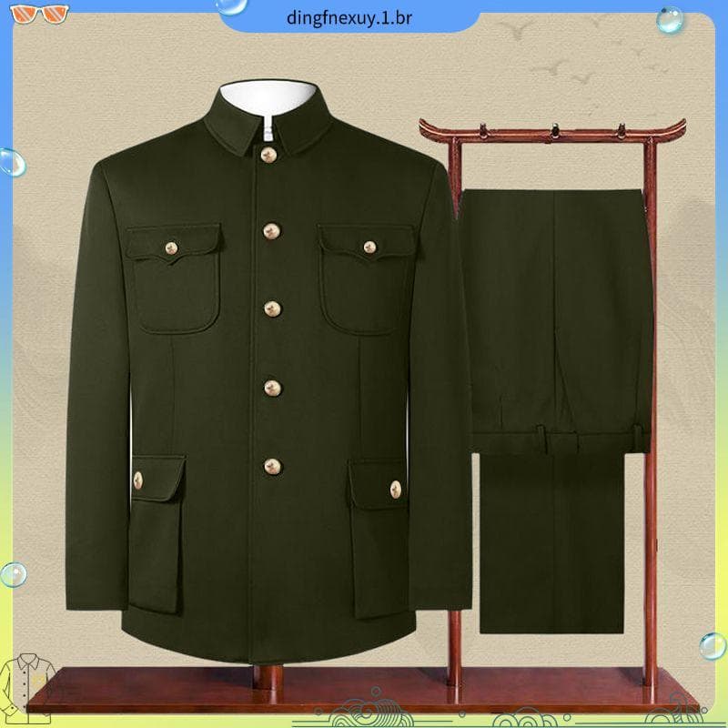 Zhongshan roupas masculinas de meia-idade idosos terno topos jaquetas para idosos roupas étnicas roupas do vovô roupas d