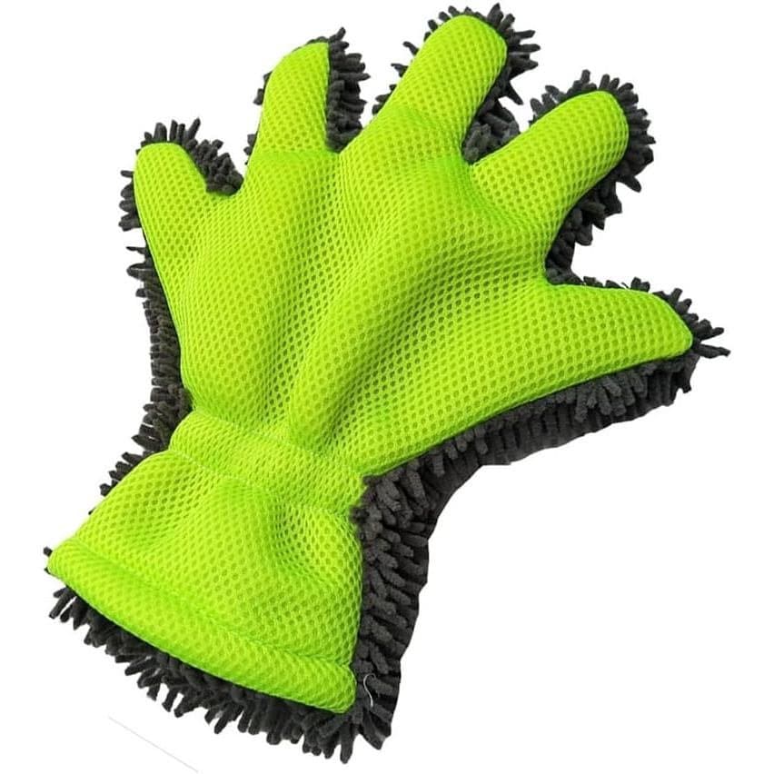 Luvas de lavagem de carro com cinco dedos, toalha para limpeza e secagem de motocicletas, cuidados com chenille, limpeza