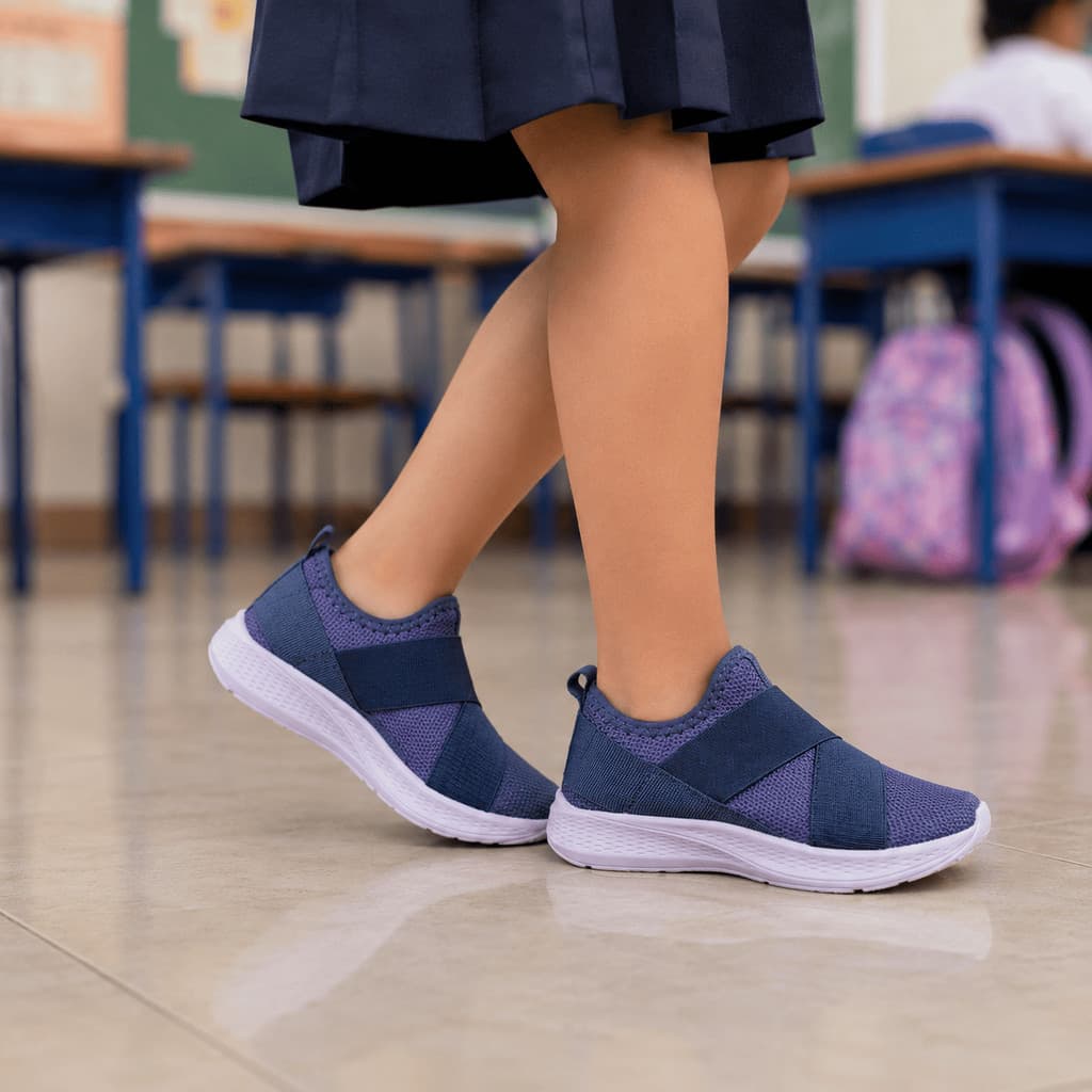 Tênis Infantil Leve Macio Respirável Meia Calce Fácil Confortável Menino Menina Conforto Diário Bom