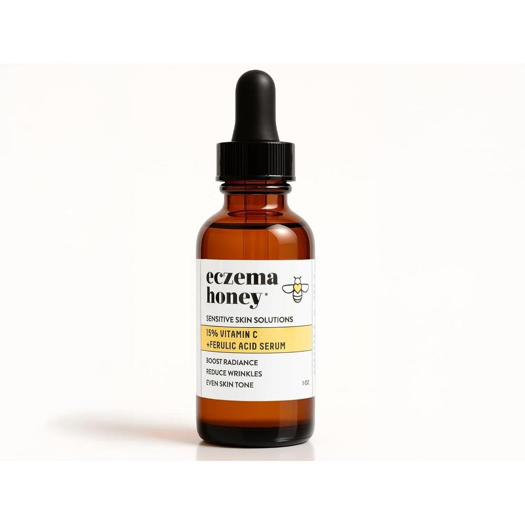ECZEMA HONEY Sérum com 15% de Vitamina C + Ácido Ferúlico - Produtos de Cuidado da Pele Anti-Envelhecimento - Óleo Facia