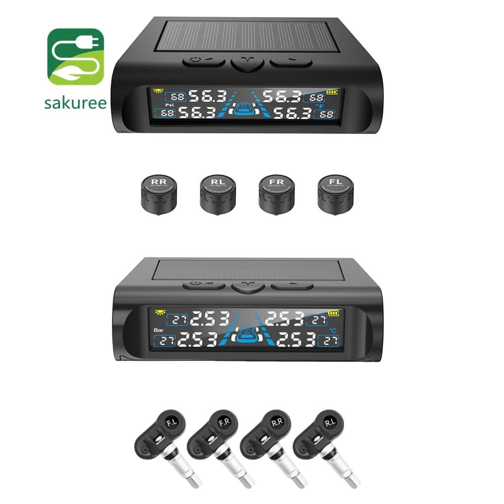 TPMS Sem Fio Com Sistema De 4 Sensores Para Carros , SUVs , Trailers E Caminhões Leves