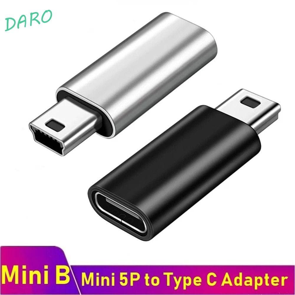 DARO Mini Adaptador USB De 5 Pinos Macho Tipo C Fêmea USB2.0 OTG