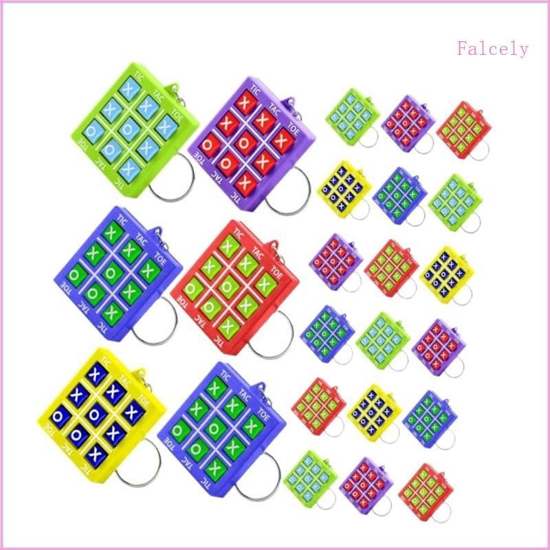 Falce 24 Peças Chaveiros Em Miniatura Tic Tacs Toe Divertido Jogo De Bolso Para Crianças Idade Escolar