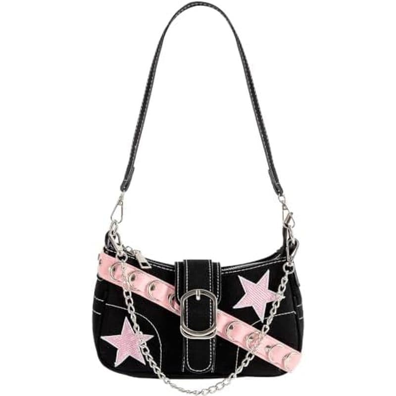 Bolsa Y2k Fofa Para Mulheres , Mini De Ombro Com Alça De Corrente