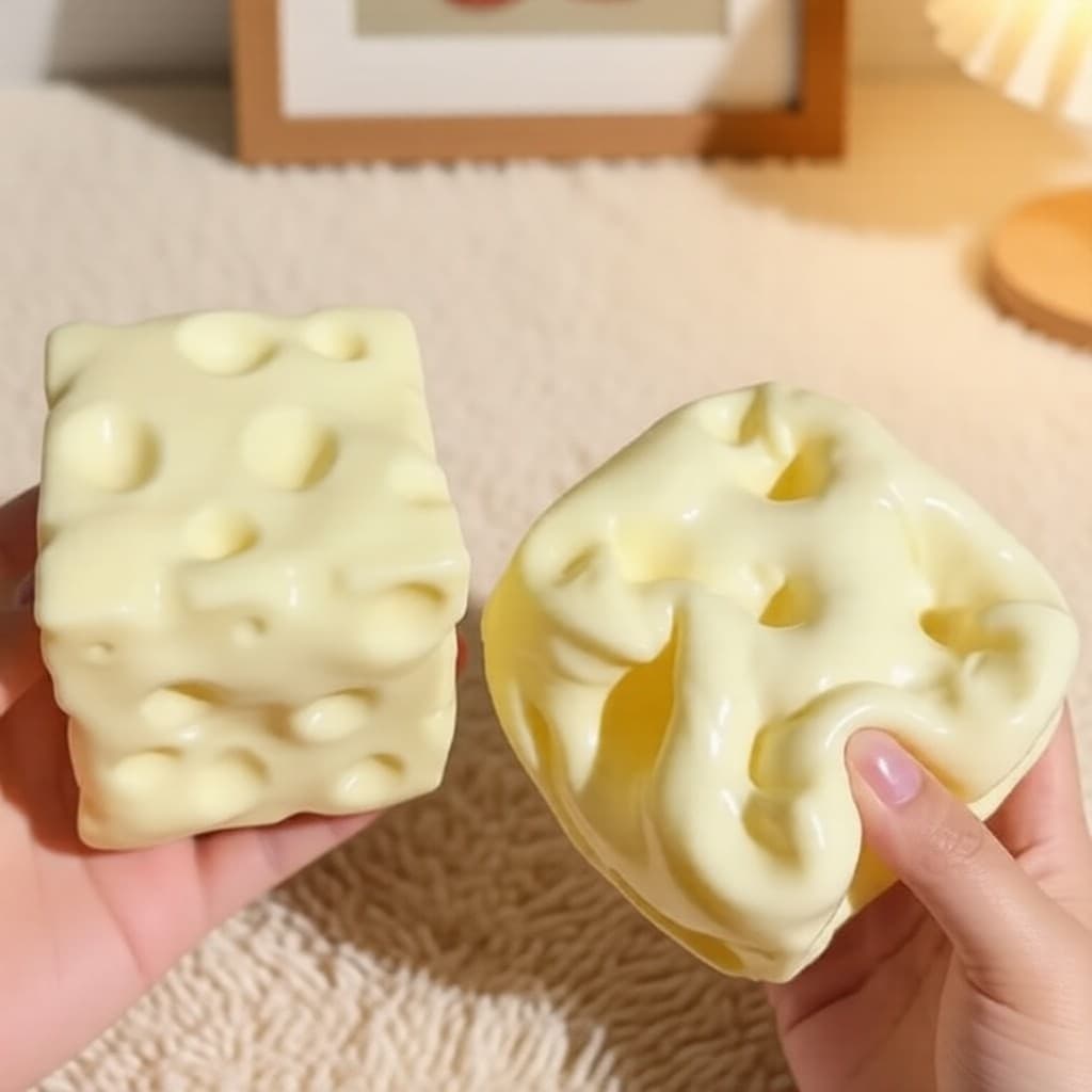 Brinquedos Moles De Queijo De Outono , Inquietação Sensorial De Aperto Lento Para Alívio Do Estresse