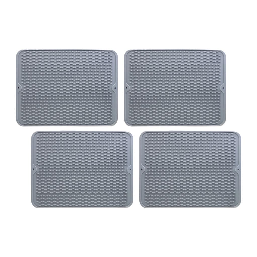 Kit 4 Tapetes Escorredor De Louça Silicone Antiderrapante
