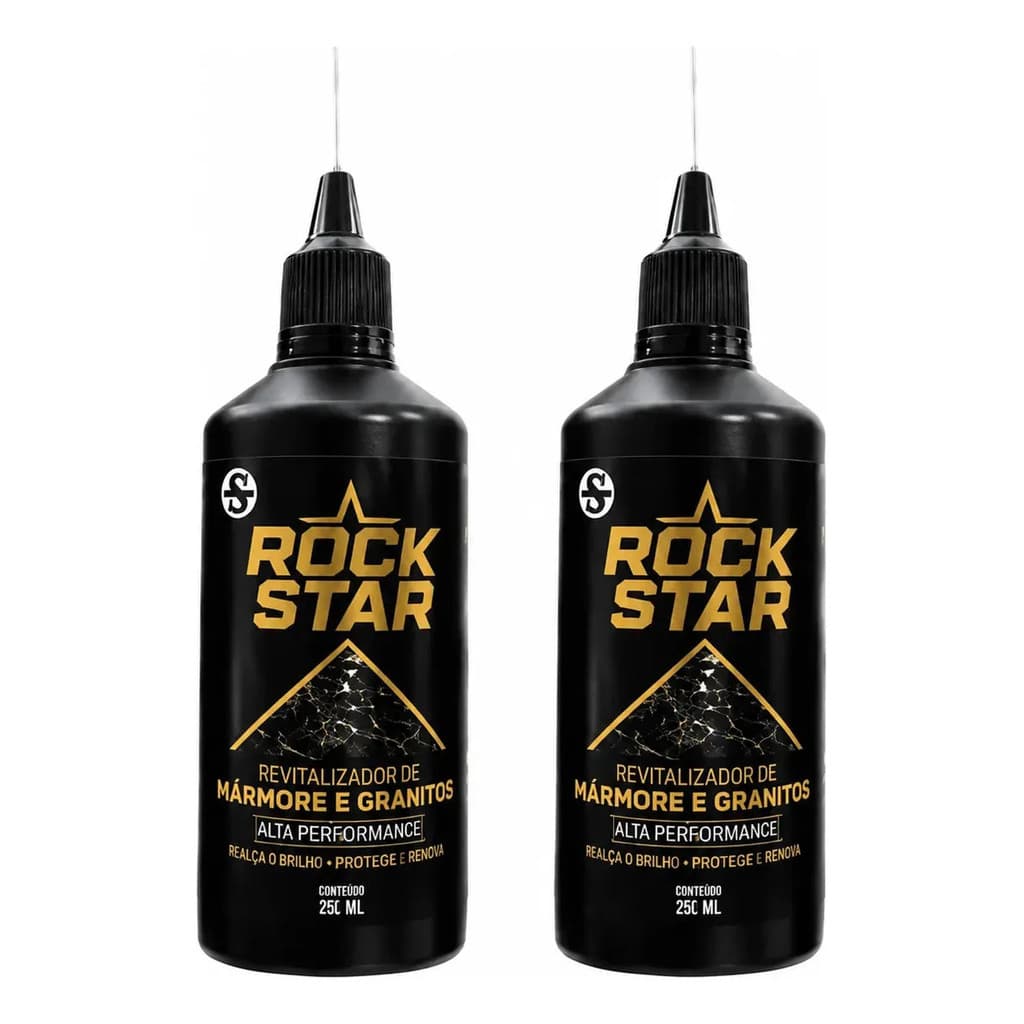 Kit 2 Revitalizador Para Mármore E Granito Rock Star - 155ml