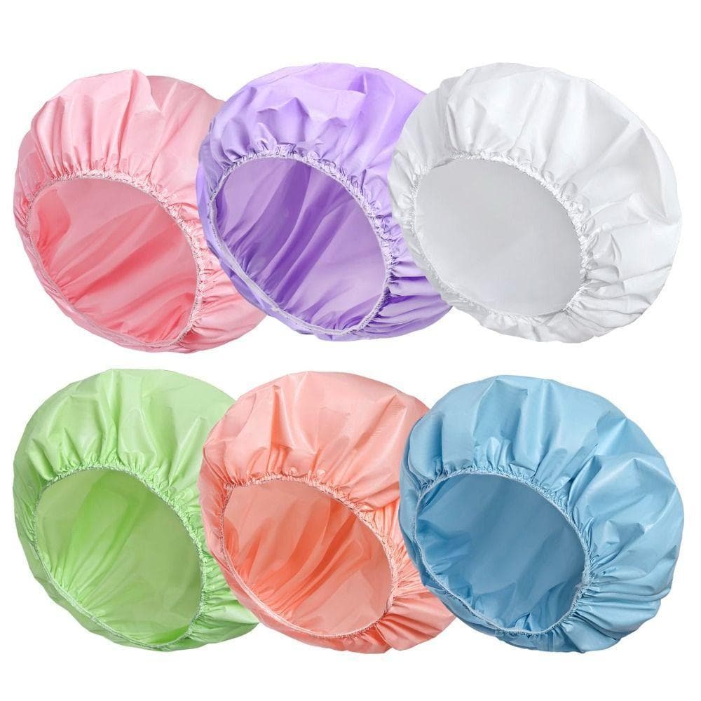 Touca De Cabelo De Banho PEONYQ , Toucas Impermeáveis De Dupla Face Reutilizáveis , Secagem Espessada