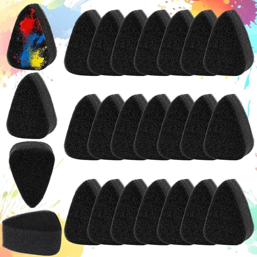 25 esponjas para pintura facial, esponjas de maquiagem facial Trfen de alta densidade, esponjas pretas para pintura para