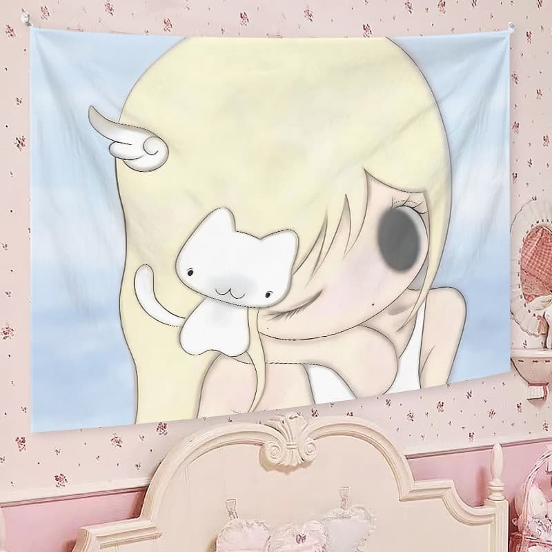 Selvagem tem outono pano de fundo Anime menina coração estudante dormitório quarto cabeceira decoração pano parede atmos