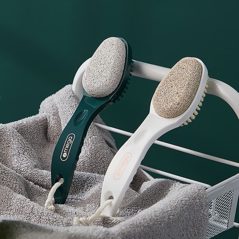 Moedor de pés para esfregar os pés, ferramenta útil para esfregar os pés, Pedicure, esfoliante, calos, escova dupla face