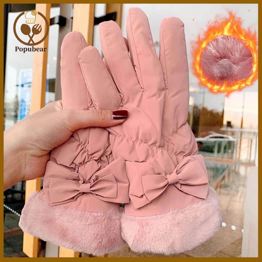 Rainproof Gloves Winter for Men Women Waterproof Windproof Touchscreen Thickened Velvet Lining Warm Outdoor Sports for W