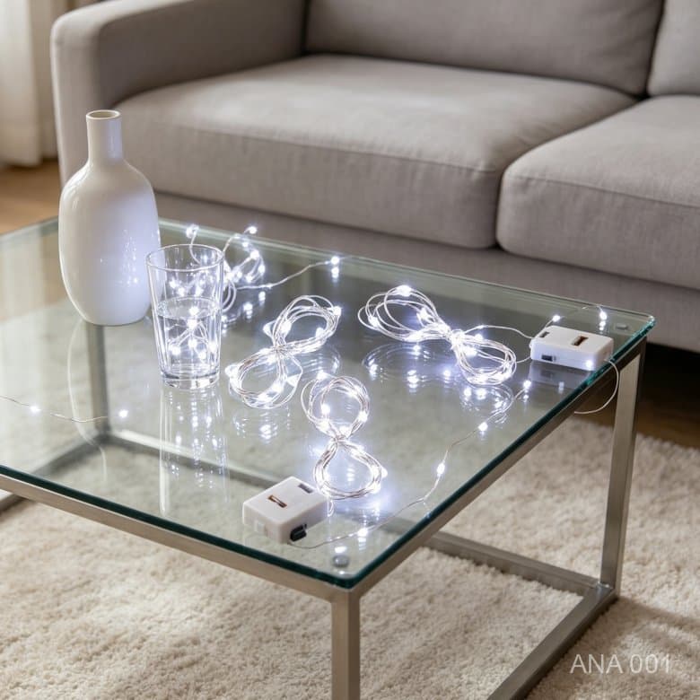 1/2/3 Pcs Luz Decorativa Led A Bateria Branca Acende Em Qualquer Lugar Liga Imediatamente Alta Estabilidade E Economica