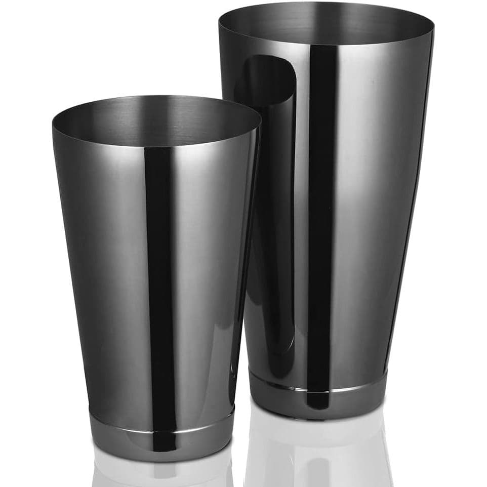 Coqueteleira ETENS Boston Preta, Coqueteleira de Aço Inoxidável com Peso, Conjunto de Coqueteleiras para Bartender - Coq