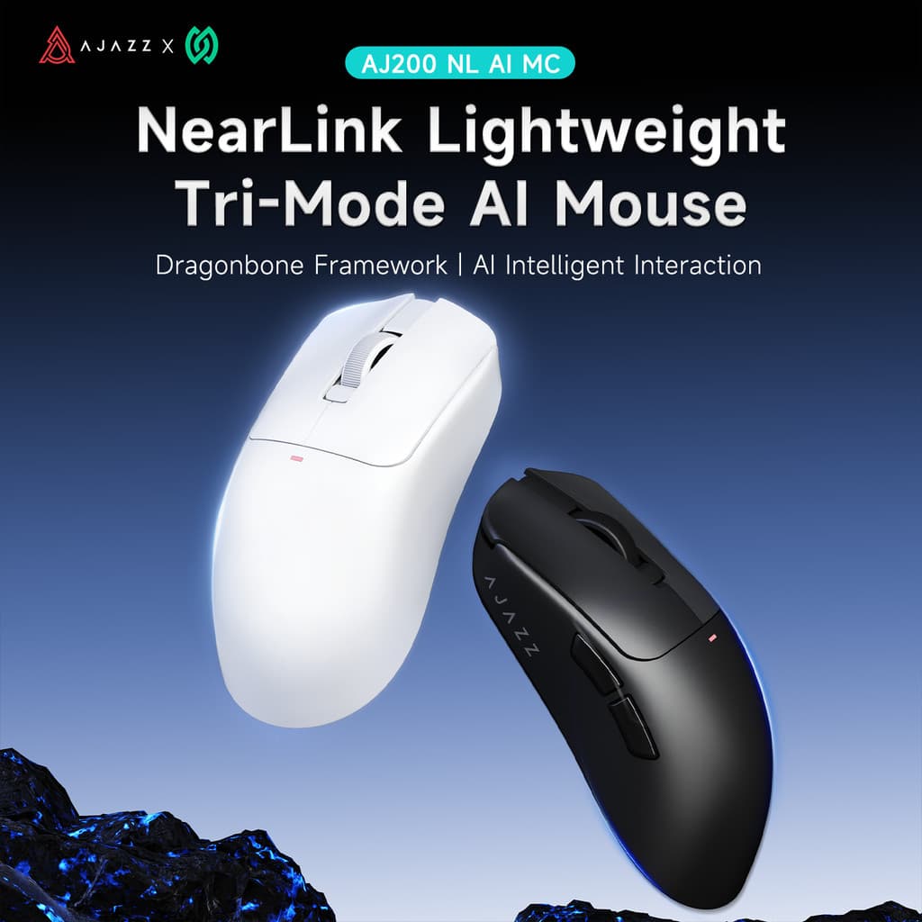 AJAZZ AJ200 NL Ai MC/P Super 2.4G/BT/Wired Dragonbone Interação Inteligente Para Jogos De Escritório