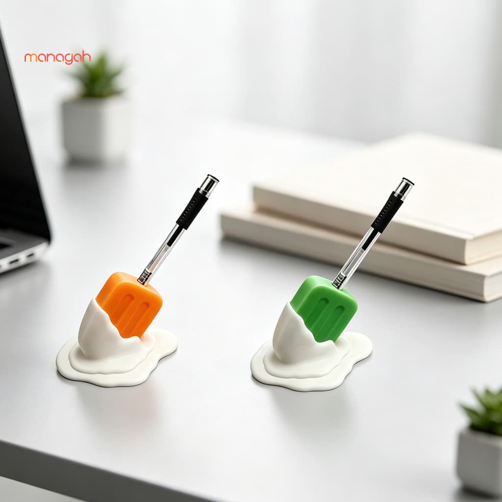 Suporte De Papelaria Artístico , Para Caneta De Derretimento De Picolé , PLA Durável De Uma Peça , Decoração De Mesa Exc