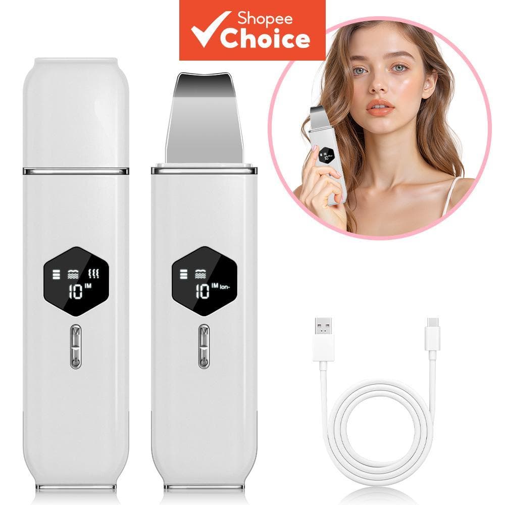 Ferramenta De Limpeza Facial Ultrassônica Removedor De Cravo Limpador De Poros Com Display LED Tipo-c Recarregável