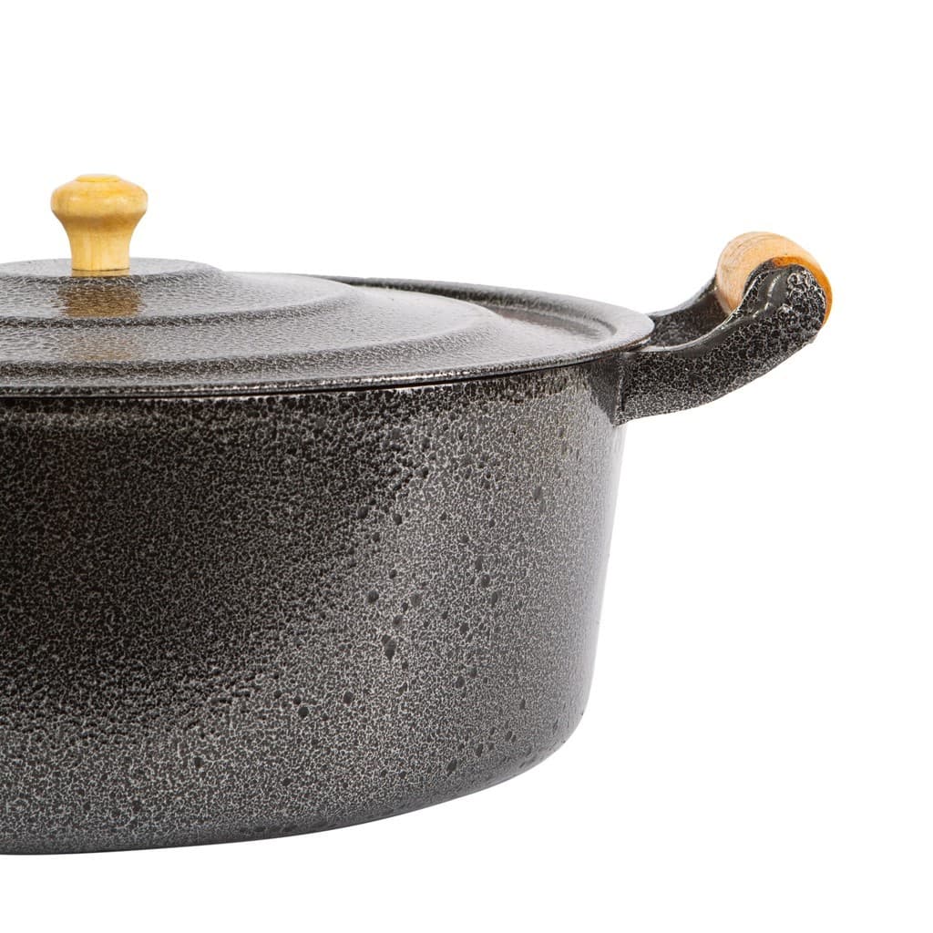 Caçarola Panela de Aluminio Fundido Batido Polido e Craqueado Tamanho 32 a 40