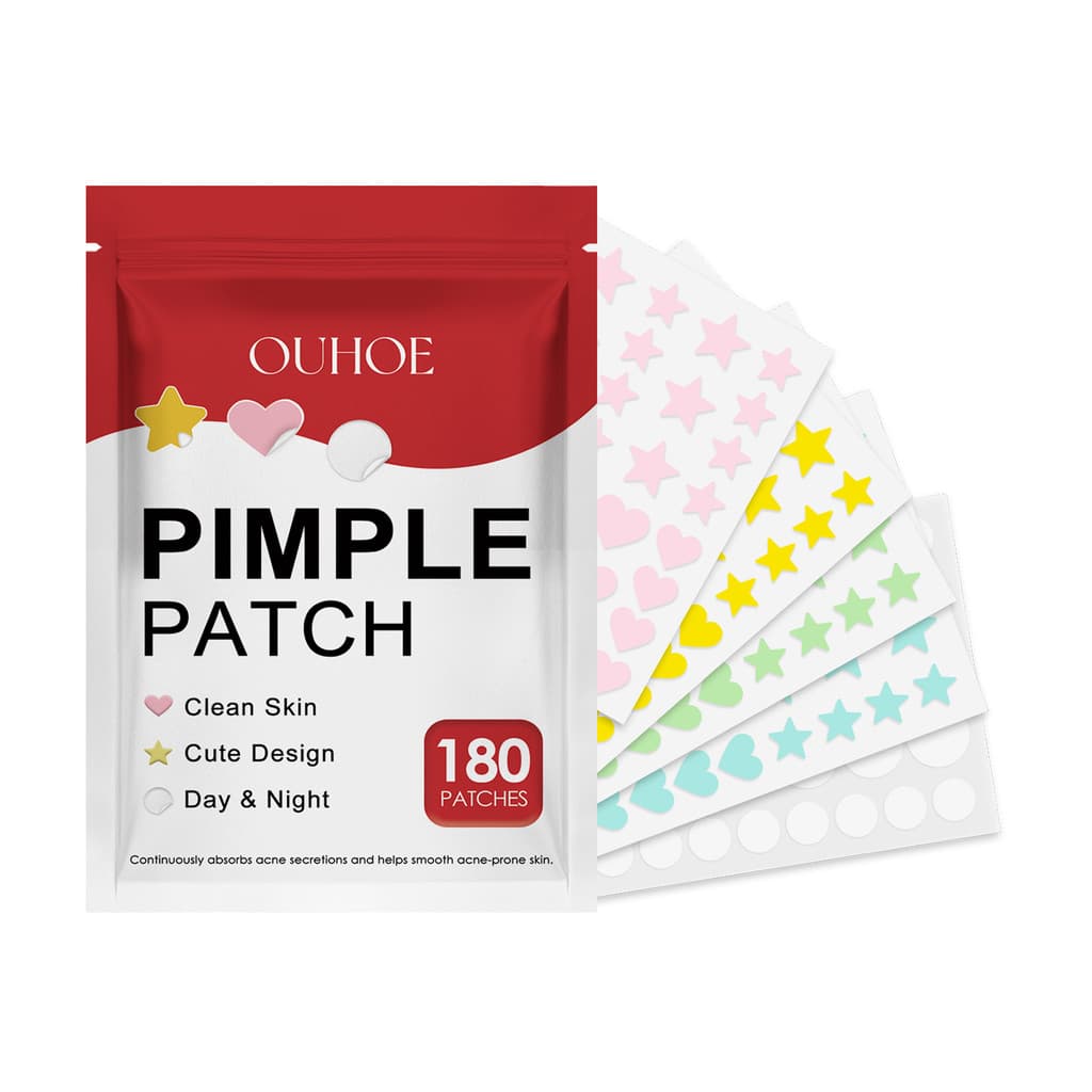 Patches Faciais OUHOE para Acne, Limpeza Suave e Clareamento da Acne, Suavização da Pele, Patches Portáteis de Múltiplas
