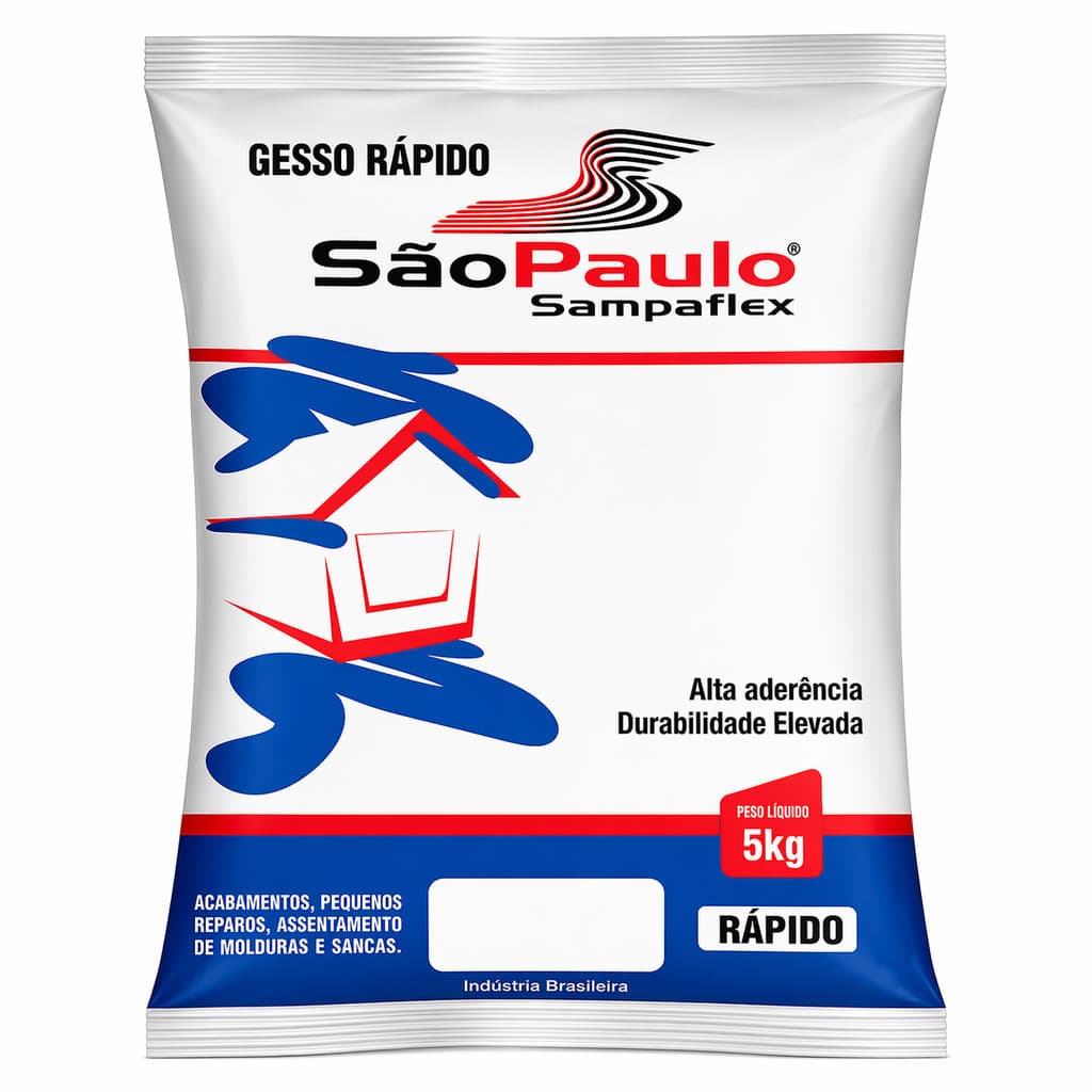 Gesso Rápido Branco São Paulo | Sampaflex 1KG E 5KG